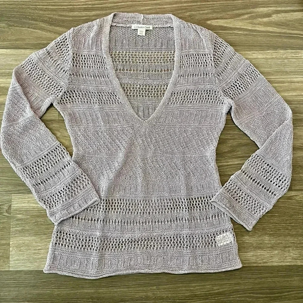 Coldwater Creek Lilac See-thru Tunic